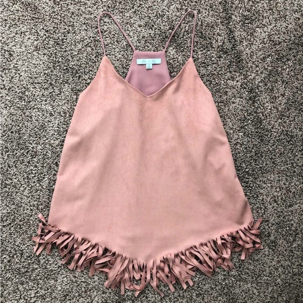 Velvet Fringe Top